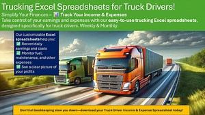 Trucking Income and Expense Excel Spreadsheet: Profit and Loss Template - Etsy Canada