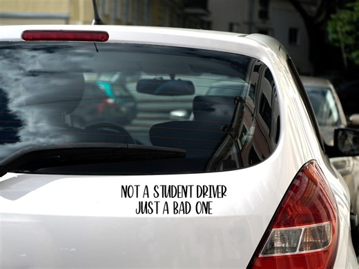 Bad Driver Car Decal: Funny Bumper Sticker - Etsy