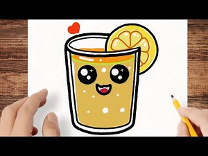 How To Draw A Cute Lemonade Step By Step