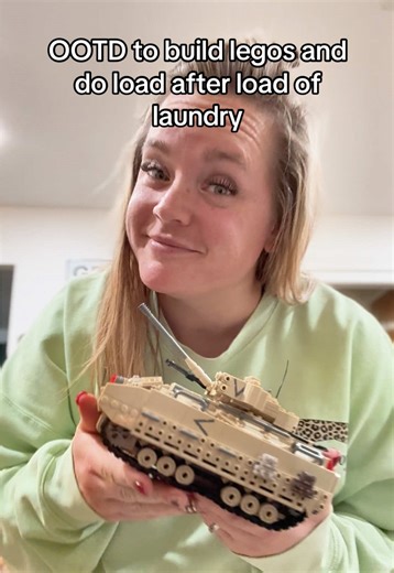 Lego kind of day and laundry in the background now to go fold it! #laundryday #legosets #tanklego #ootd #momsoftiktok