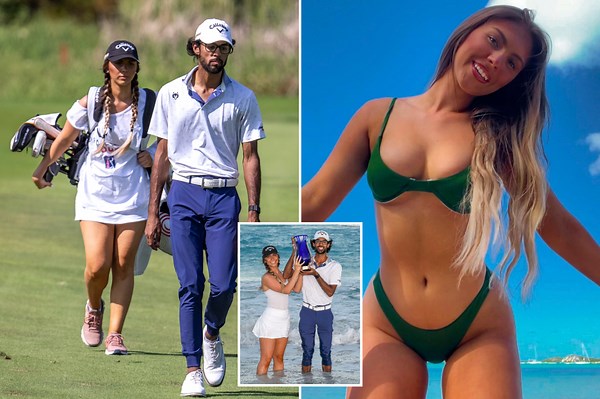 Rising golf star Akshay Bhatia met his caddy – and girlfriend – by sliding into her DMs