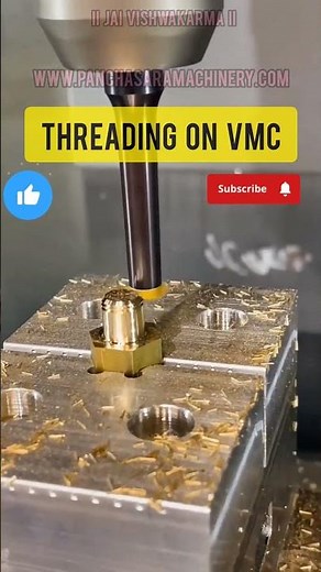 VMC THREADING PROGRAM I VMC JOB I BRASS JOB #cnc #vmc #shorts #technology #science #brass