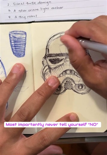 Cómo dibujar un casco de stormtrooper paso a paso