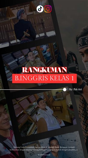 Rangkuman Materi Bahasa Inggris untuk Kelas 1 SD