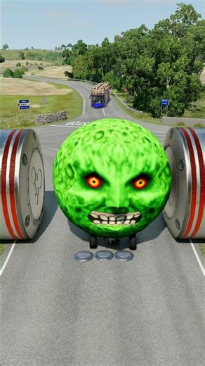 Long Colourfu; Capsule Buses vs Hydraulic Crush - BeamNG.drive