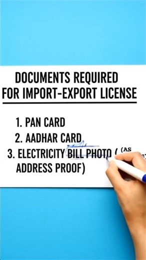documents required for import export licence