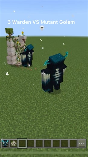 3 Warden VS Mutant Golem #minecraft #shorts