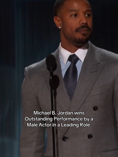 #stitch with @The Actor Awards Michael B Jordan award is well deserved ❤️ Congratulations! 👑🏆 I'm so happy he got the standing ovation for this! #congratulations #fyp Song: Congratulations Artist: Cute E Pi Producer: SFRBeats