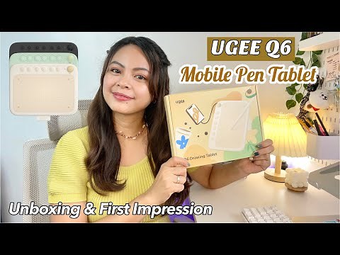 Ugee Q6 Mobile Pen Tablet Unboxing, Installation, Set-Up & First Impression ❤︎ Emmy Lou