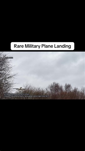 Military plane landing at BHX #avgeek #aviation #aviationlovers #jetspotbhx #bhx