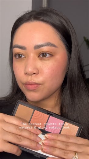 Tina | Helloo_tinaa on Instagram: "Smashbox’s Halo Sculpt + Glow Face Palette with Vitamin E - pink saturation. Reminding myself to reach for this all in one makeup palette more - the shades blend out so effortlessly & my skin if left looking so glowing. All in one makeup palette, blush, contour, highlight, glowy makeup look, natural makeup look. Glowy skin #smashboxcosmetics #smashbox #blush #contour #makeup #glowymakeuplook #glowymakeup"
