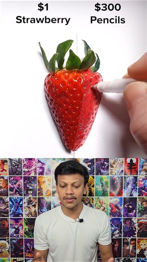 Strawberry Slice Drawing 🍓