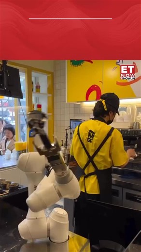 5K views · 24 reactions | A restaurant’s new star isn’t human — it’s a robot making coffee with flawless skill, leaving customers amazed at the future of dining. [Coffee, Robots] | ET NOW | Facebook
