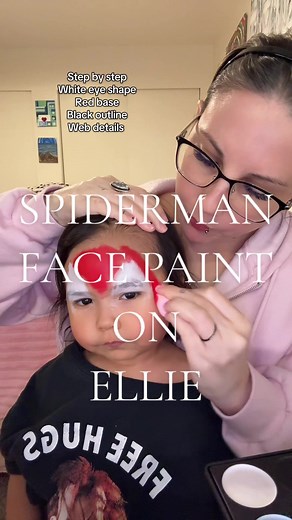 FAST EASY SPIDER-MAN FACE PAINTING FOR KIDS #facepaint #facepainting #kidsfacepaint #facepaintingtutorial #spidermanfacepaint
