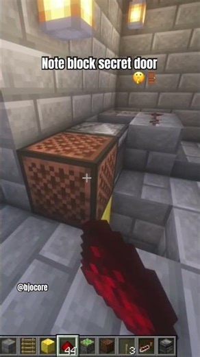 How to make a note block secret door in Minecraft #minecraft #gaming #redstone #java