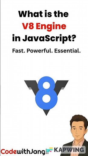 What is the V8 Engine in JavaScript? #interview #codewithjangir #javascript #shorts #coding