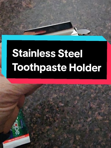 I love this !! This toothpaste holder gets every last bit of the toothpaste out, stands up straight AND so easy to clean. So simple !! #toothpasteholder #toothpastenowaste