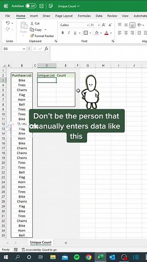 Excel Tips: Counting Occurrences of Unique Items in a Spreadsheet