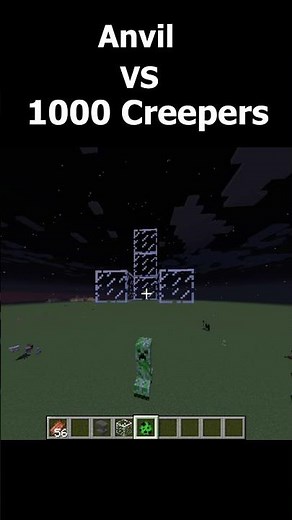 Minecraft But 1000 Creepers Get Crushed By Anvils 😱
