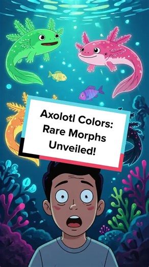 Dive into the world of axolotl colors! From glowing golds to mystical melanoids, discover the rarest axolotl morphs. Which is your favorite? #axolotl #pets #colorful #genetics #amphibians #viral