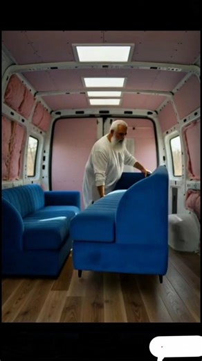Luxury Van House Build – Installing Sofa & TV Inside a Mini Home #aiart