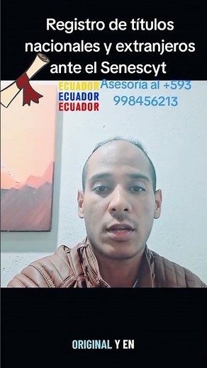 Registro de títulos ante el Senescyt