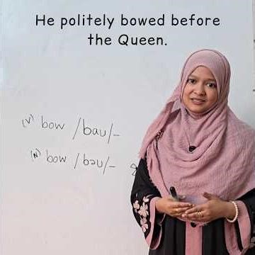 Variations in the pronunciation and meaning of Bow