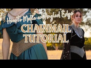 ANGLED CHAINMAIL TUTORIAL - How to make an angled edge with European 4-1 weave - Ren faire crafts