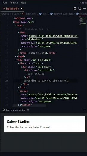 Bootstrap’s cards using Bootstrap 5 #shorts #coding
