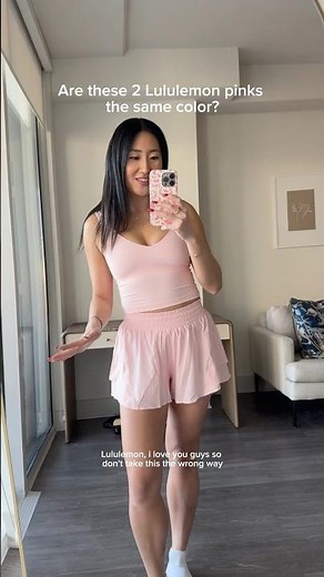 Are these 2 Lululemon pink colors the same color? 💗#lululemon #workoutclothes