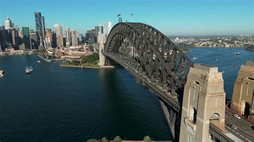 Sydney Harbour Bridge, Australia: Drone views of 'The Coathanger'