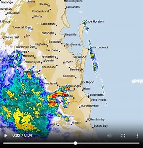 As the models predicted, the inland showers and rain areas reached some parts of the Southeast Coast forecast district early this morning. Here is the radar loop for the last eight hours. Image: theweatherchaser.com. -Dave | South Brisbane Storms