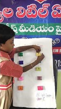 1st standard student explain about before & after numbers 🔢