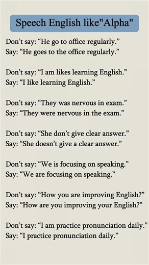 Beginner English Corrections for IELTS & PTE Speaking (Set 62)