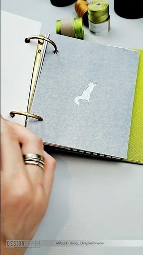 Mini Album aus den Papierresten und Stanzteilen