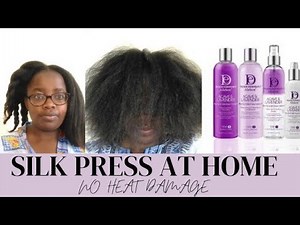 SILK PRESS | BEST HEAT PROTECTANT FOR NATURAL HAIR |DESIGN ESSENTIAL AGAVE & LAVENDER SILK PRESS