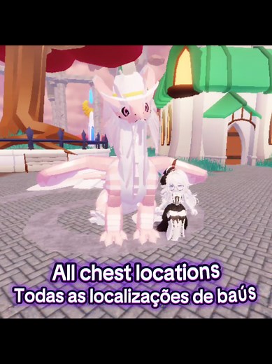 Localizações de Baús no Mapa Fantasia - Dragons Adventure