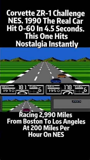 Corvette ZR-1 Challenge - Racing 2,990 Miles From Boston To Los Angeles At 200 Miles Per Hour On NES