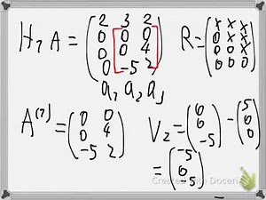 Householder transformation with nxn matrix (not just 2x2) (old, see description)