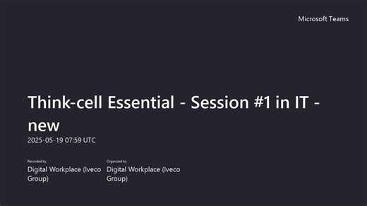Think-cell charting and fundamentals | module 1 -IT