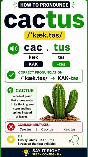 CACTUS #howtopronounce #englishpronunciation