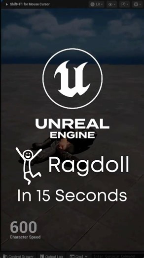 Unreal Engine Ragdoll in 15 Seconds | Unreal Engine 5