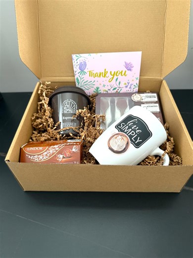 Coffee Gift Box for Her – Large Coffee Mug, Coffee Candle & Chocolates - Etsy