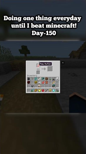 Cooking Raw Mutton in Minecraft 😂🔥 | Day 150 Survival Challenge #shorts