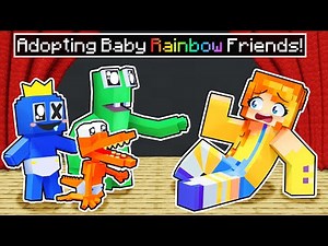 Adopting BABY RAINBOW FRIENDS in Minecraft!