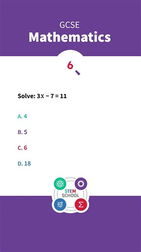 Multiple choice GCSE Maths question -19. #exam #edexcel #maths #aqa #ocr #gcse #gcsemathematics