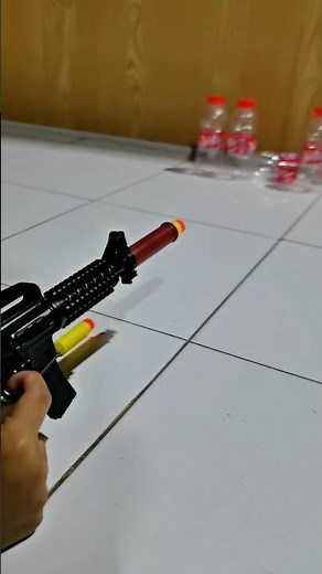 Epic Bottle Target Challenge Foam Blaster Accuracy Test #BottleChallenge #ShootingChallenge #Short