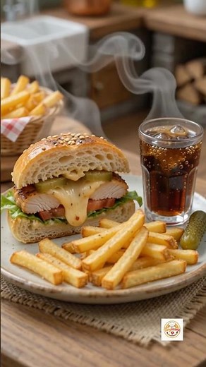 Watch This Tiny Chicken Burger Get Cut Open 👀