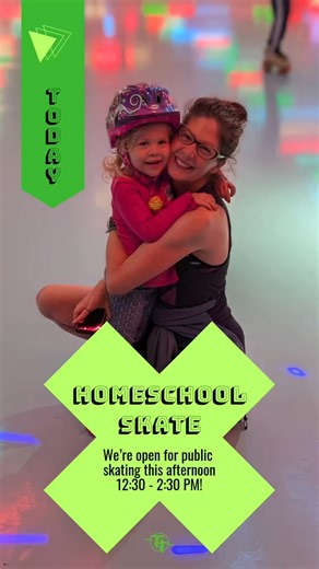 Open skating hours today: - Homeschool Skate 12:30-2:30pm (all ages welcome) - Adult Night 8:30-11pm (18 only) | Tarry Hall Roller Skating Rink