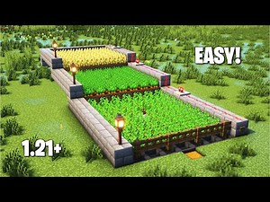 Minecraft Crop Farm Tutorial - How to Build an Automatic Crop Farm in Minecraft 1.21+